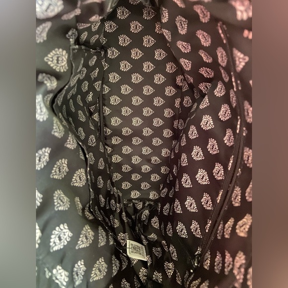 Vera Bradley Signature Trimmed Satchel Snow Lotus Floral - Picture 10 of 14